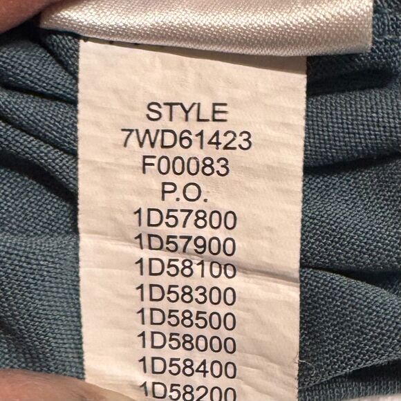 Lucky Brand Blue Ruffle Neck Long Sleeve Blouse Women’s Medium - Picture 6 of 8